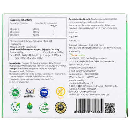 Curae Health Omegalogy Vegetarian Omega 3, 6, 9 Capsule