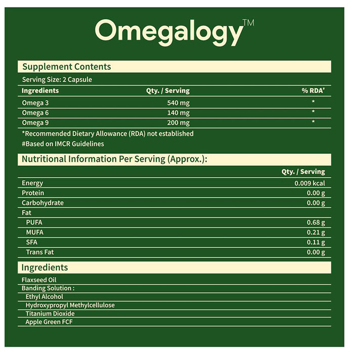 Curae Health Omegalogy Vegetarian Omega 3, 6, 9 Capsule