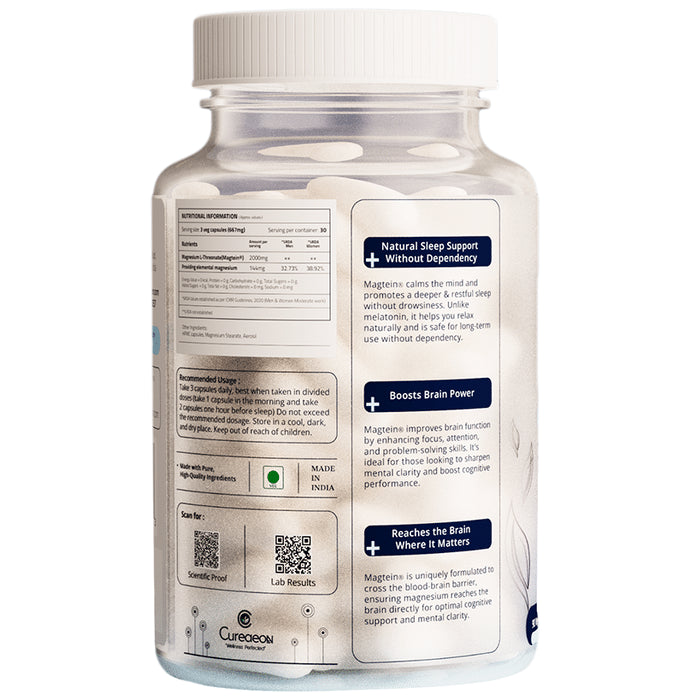 Cureaeon Magtein Magnesium L-Threonate Vegetarian Capsule (90 Each)
