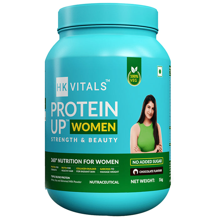 Healthkart HK Vitals Veg Protein Up for Women's Strength & Beauty | No Added Sugar | Flavour Powder Chocolate - Classic Derma