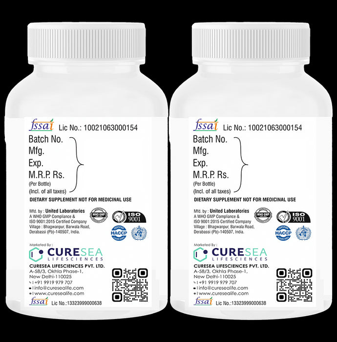 CURESEA Lifesciences Combo Pack of Omega-3 Salmon Fish Oil & Vitamin D3 & K2 MK-7