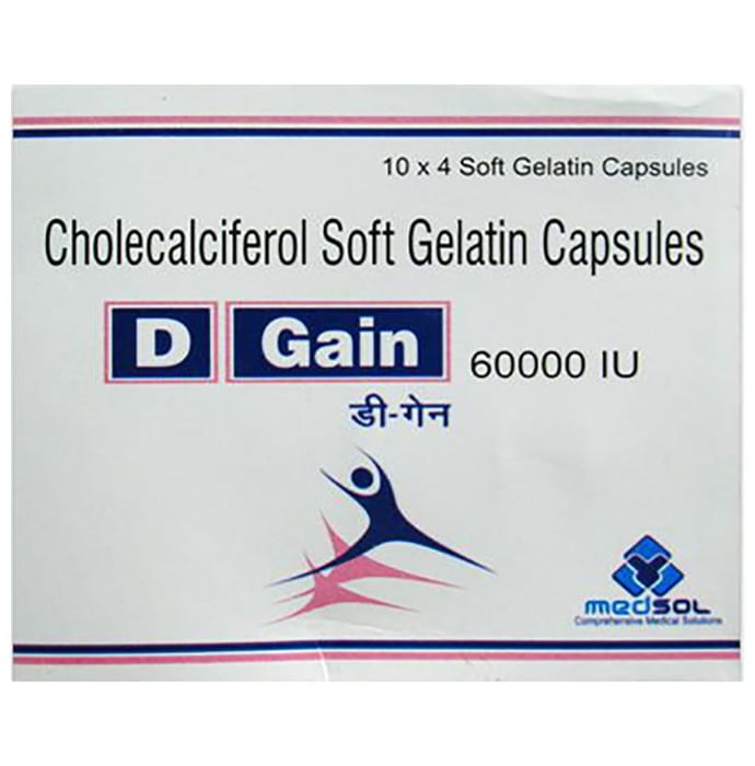 D Gain 60000 IU Capsule | With Vitamin D3 | Nutrition Care Capsule - Classic Derma