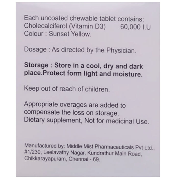 D Max-D3 Chewable Tablet