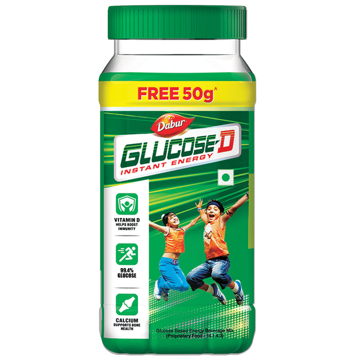Dabur Glucose D Instant Energy with Calcium & Vitamin D | For Immunity & Bone Health | Powder - Classic Derma