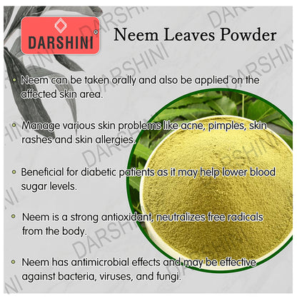 Darshini Neem | Neem Leaves | Neem Patti | Azadirachta Indica Powder