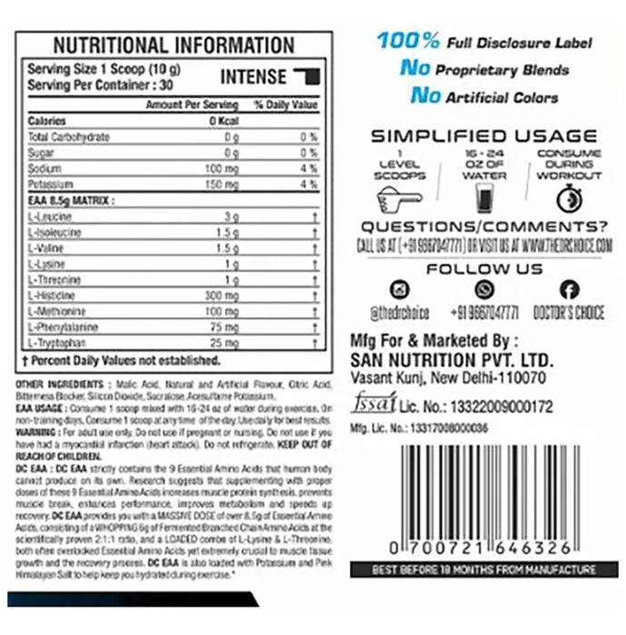 DC Doctor's Choice EAA Essential Amino Acid Cola Candy