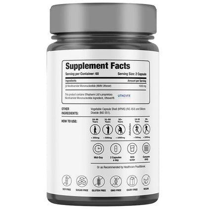 Decode Age NMN Pro Uthever 1000 Vegetarian Capsule , Ultra-Pure, Boost NAD+ , Improve Muscle Strength