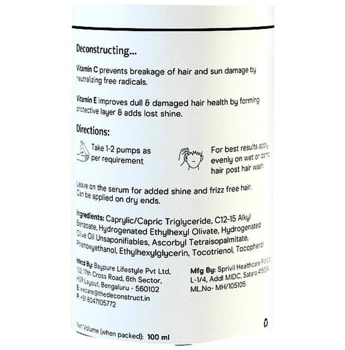 Deconstruct Vitamin C Hair Serum, 1% Vitamin C Complex + 0.2% Vitamin E