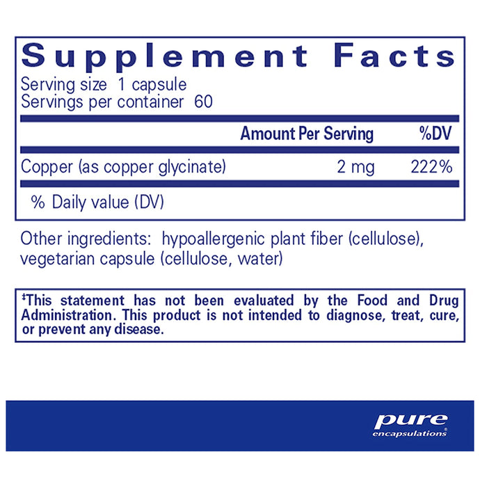 Pure Encapsulations Copper (Glycinate) Capsule