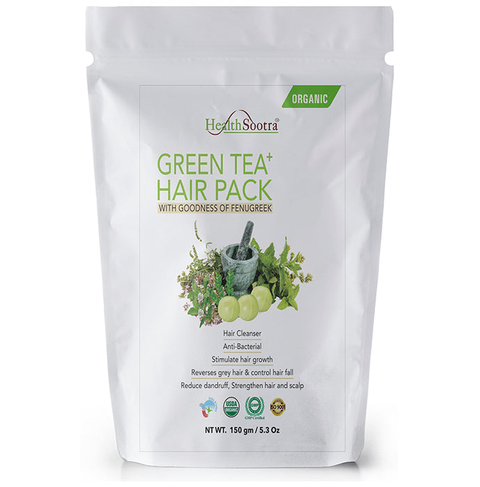 Healthsootra Green Tea Hair Pack - Classic Derma