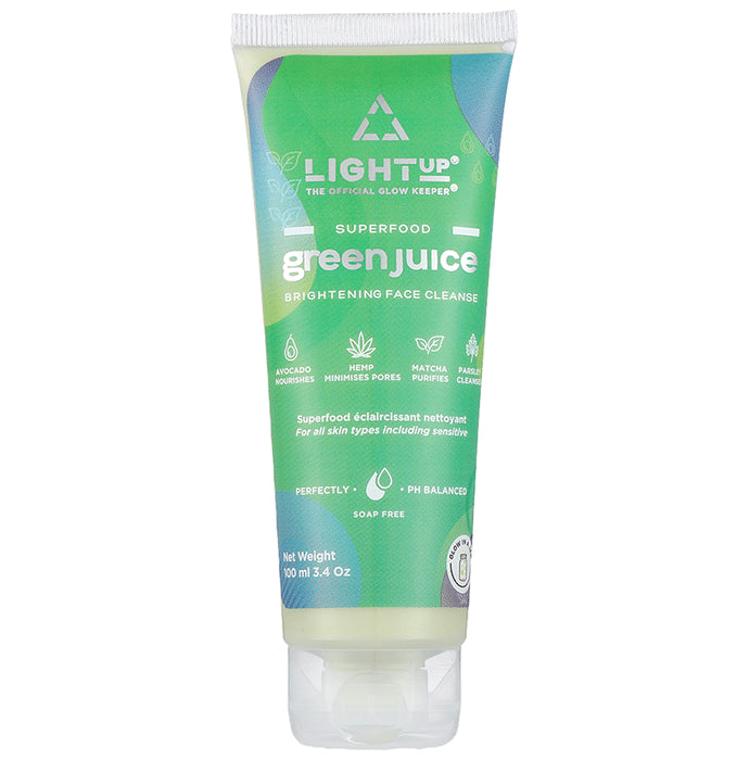 Light Up Green Juice Superfood Brightening Face Cleanser | Hydrating, Pore Cleansing, Nourishing, Anti-Pollution - Classic Derma