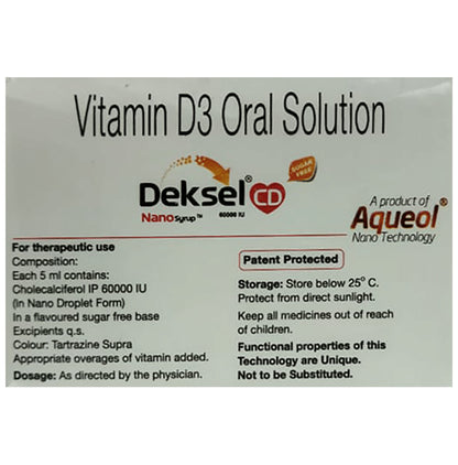 Deksel CD Nano 60000IU Syrup Sugar Free