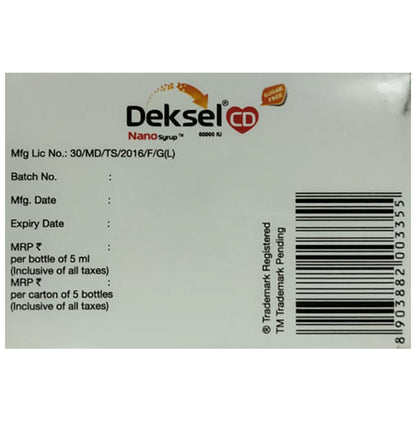 Deksel CD Nano 60000IU Syrup Sugar Free