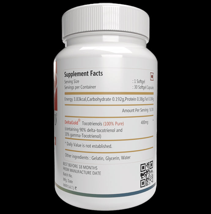 Delta Gold Eannatto Tocotrienols 400mg Softgel Capsules