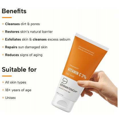 Dermatouch Vitamin C 3% Face Wash
