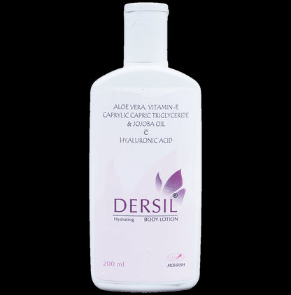 Dersil Hydrating Body Lotion with Aloe Vera, Jojoba Oil, Hyaluronic Acid, Vitamin E & C