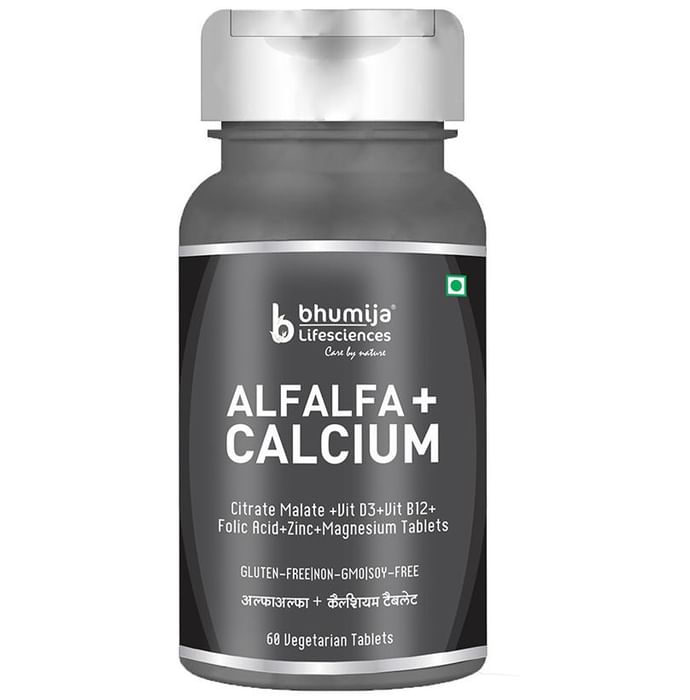 Bhumija Lifesciences Alfalfa Plus Calcium Vegetarian Tablet - Classic Derma
