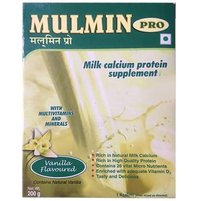 Mulmin Pro with Vtamins, Minerals & Milk Calcium | Flavour Powder Vanilla - Classic Derma
