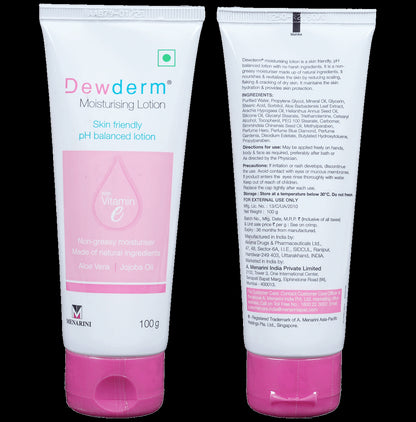 Dewderm Moisturising Lotion with Vitamin E, Aloe Vera & Jojoba Oil | Skin-Friendly & pH-Balanced - Classic Derma
