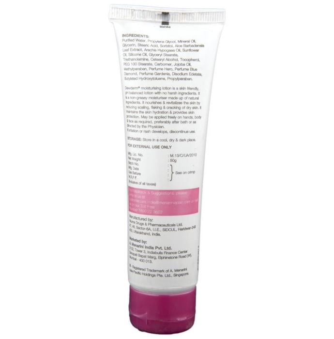 Dewderm Moisturising Lotion with Vitamin E, Aloe Vera & Jojoba Oil | Skin-Friendly & pH-Balanced