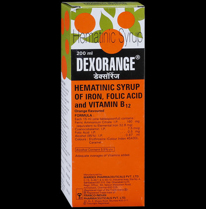 Dexorange Hematinic Syrup with Iron, Folic Acid & Vitamin B12