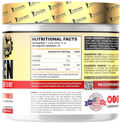 Dexter Jackson Collagen Powder Orange Juice