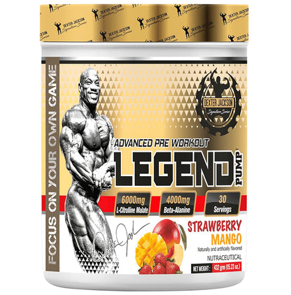 Dexter Jackson Legend Pump Advanced Pre Workout Powder Strawberry Mango - Classic Derma