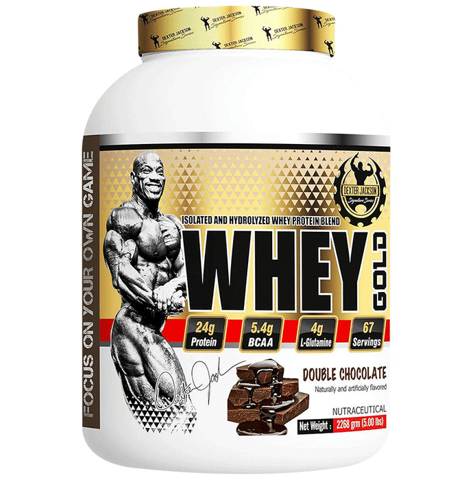 Dexter Jackson Whey Gold Protein Blend Powder Double Chocolate - Classic Derma
