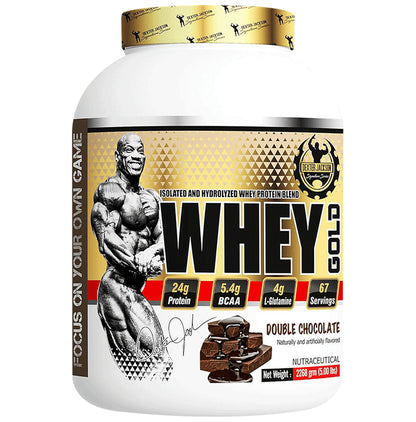 Dexter Jackson Whey Gold Protein Blend Powder Double Chocolate - Classic Derma