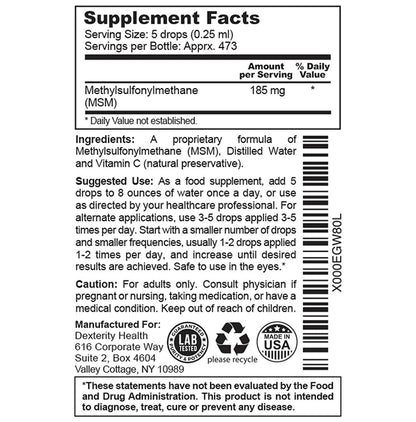 Dexterity Health Liquid MSM Drop