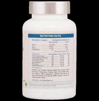 DHI DHT Blocker with Saw Palmetto & Pumpkin Seed | For Hair Fall Control | Capsule