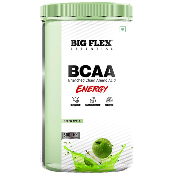 Big Flex Essential Bcaa Energy Powder Green Apple - Classic Derma