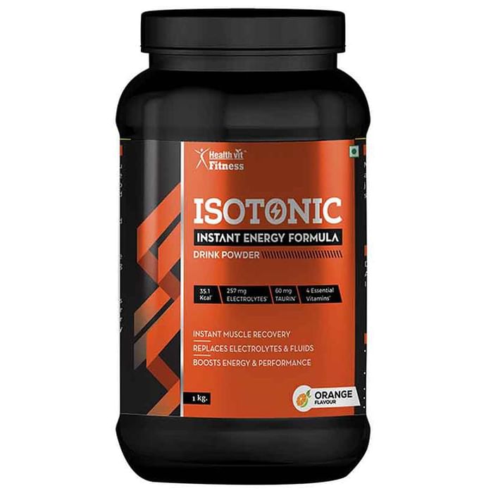 HealthVit Fitness Isotonic Instant Energy Formula Drink Powder Orange - Classic Derma