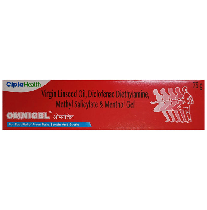 Omnigel Pain Relief from Sprain, Injury, Back Pain, Muscle Pain, Body Pain, Knee Pain, Joint Pain - Classic Derma