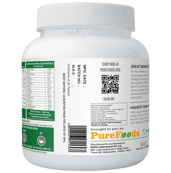 PureFoods PF Pea Protein Isolate Banana