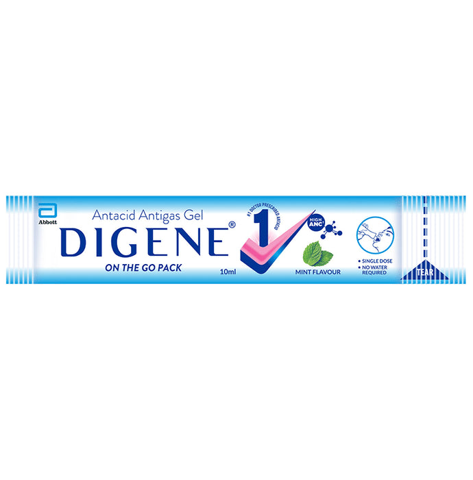 Digene Gel On The Go Stick Pack (10ml Each) Mint - Classic Derma