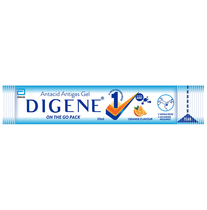 Digene Gel On The Go Stick Pack (10ml Each) Orange - Classic Derma