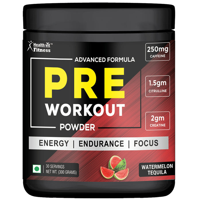 HealthVit Fitness Pre Workout Powder Watermelon Tequila - Classic Derma