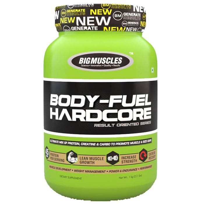 Big Muscles Body-Fuel Hardcore Strawberry Powder - Classic Derma