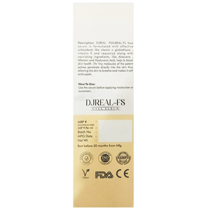 Djreal-FS Face Serum with Vitamin C | Cleanses & Moisturises the Skin
