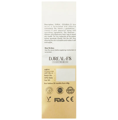 Djreal-FS Face Serum with Vitamin C | Cleanses & Moisturises the Skin