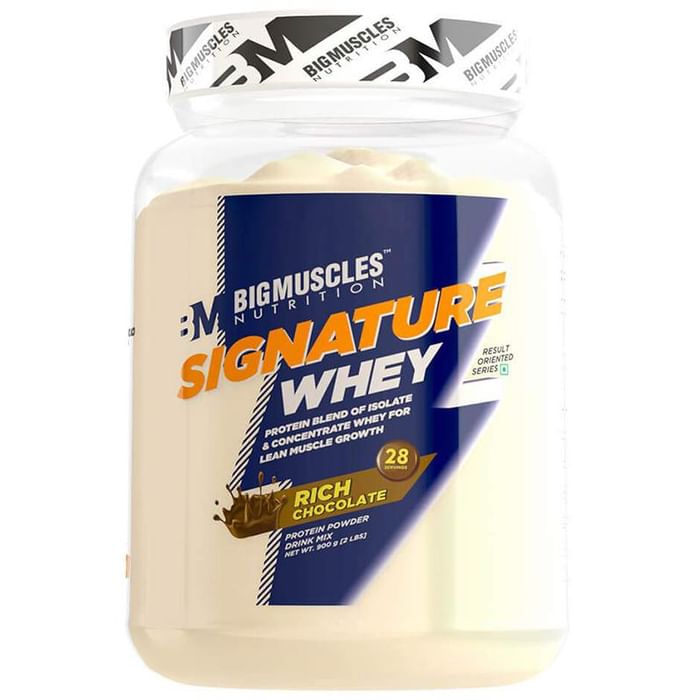 Big Muscles Nutrition Signature Whey Protein Rich Chocolate - Classic Derma