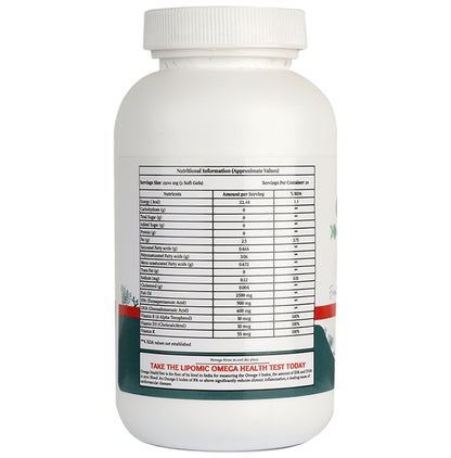 Lipomic Healthcare Omega 3 Fish Oil Triple Strength Softgel (60 Each)