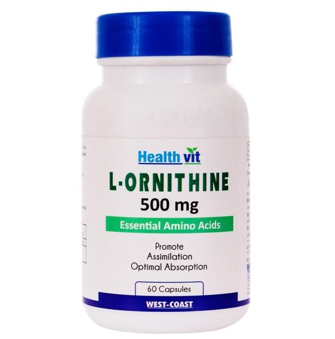 HealthVit L- Ornithine 500mg | For Assimilation & Optimal Absorption | Capsule - Classic Derma