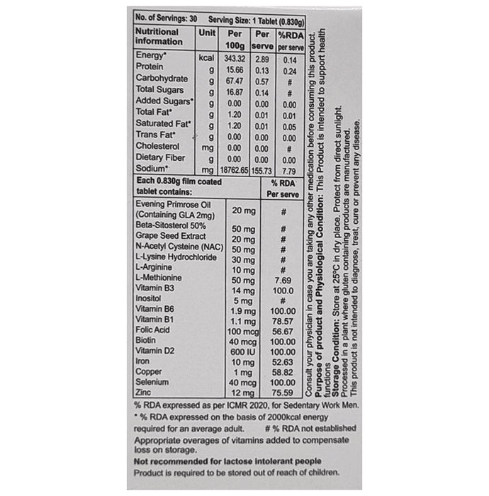 Keraglo Men Tablet with Multivitamin, Multimineral & Natural Extracts