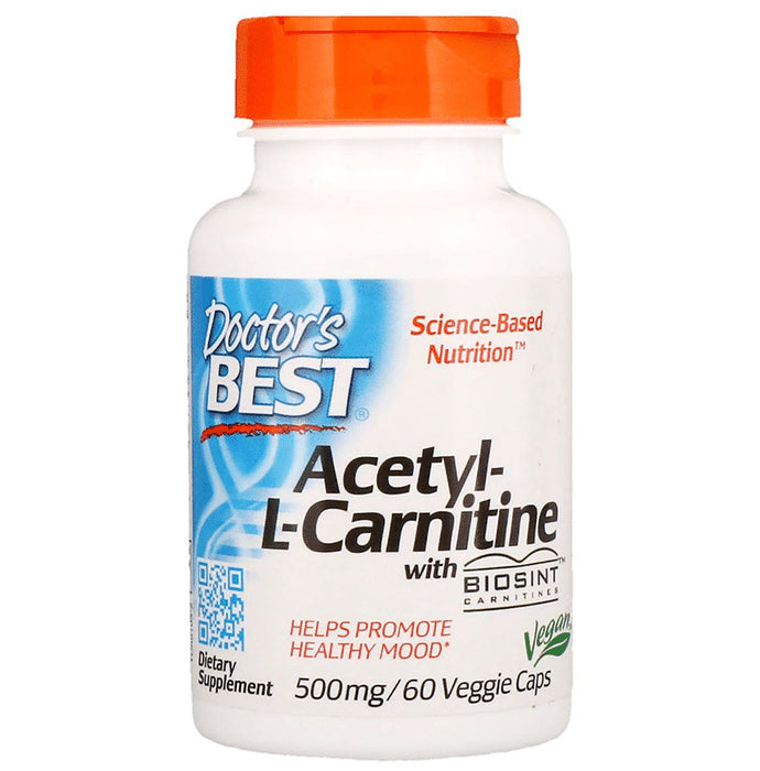 Doctor's Best Acetyl-L-Carnitine with Biosint 500mg Veggie Caps | Promotes Healthy Mood - Classic Derma