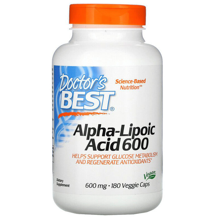 Doctor's Best Alpha-Lipoic Acid 600mg | Veggie Cap for Glucose Metabolism & Antioxidant Support - Classic Derma