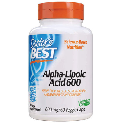 Doctor's Best Alpha-Lipoic Acid 600mg | Veggie Cap for Glucose Metabolism & Antioxidant Support - Classic Derma