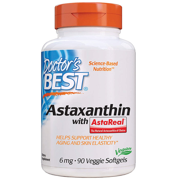 Doctor's Best Astaxanthin With AstaReal 6mg Veggie Softgel - Classic Derma