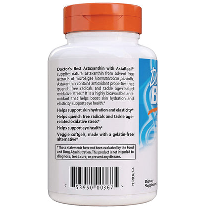 Doctor's Best Astaxanthin With AstaReal 6mg Veggie Softgel